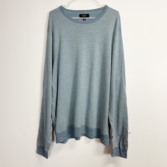 NEW Nordstrom Mens Shop Sweater 3XL Blue Pullover Crewneck Wool Blend NWOT - Picture 1 of 10
